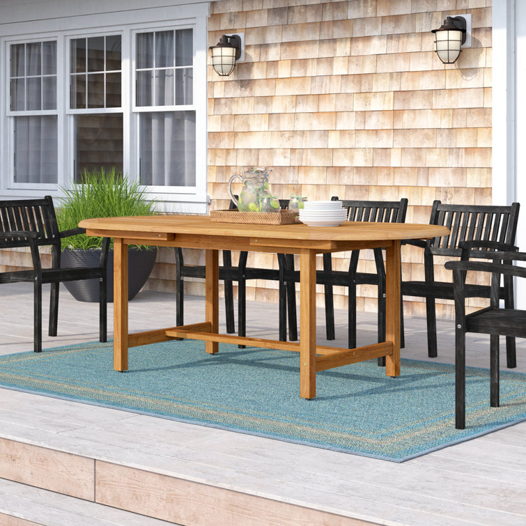 Teak outdoor patio deals table